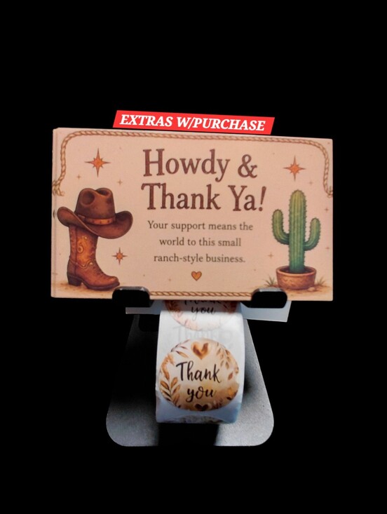 Shipping Supplies Other - 550ct. Howdy & Thank Ya! Rustic Western-Style Thank You Card 3 Random Polymailer